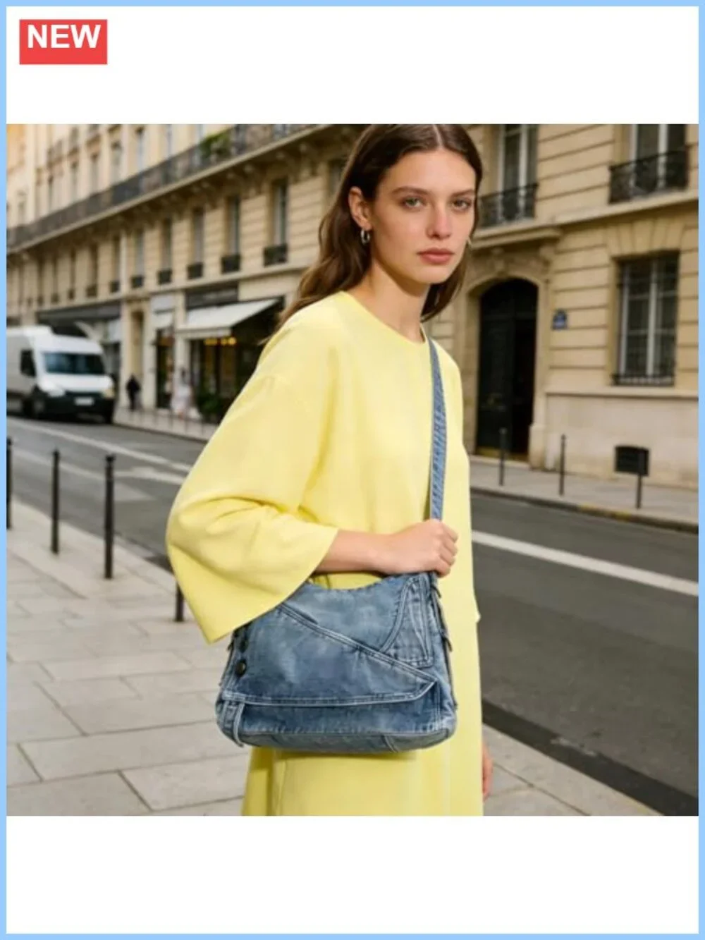 Women's Denim Shoulder Bag Vintage Crossbody Tote Large Capacity Hobo